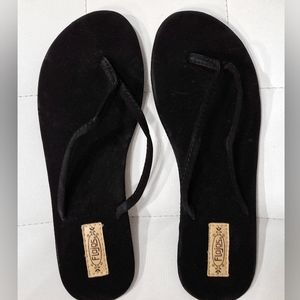 (NWOT) FLOJOS | Womens Black Thong Flip Flop Sandals